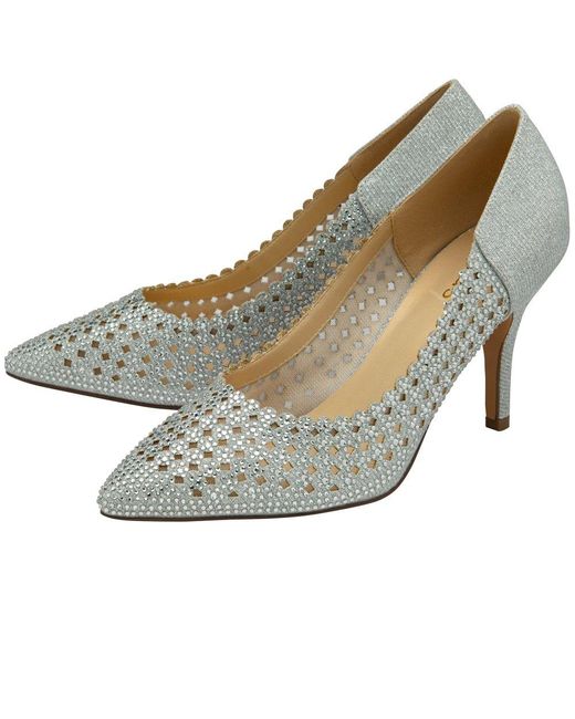 Lotus White Viva Court Shoes