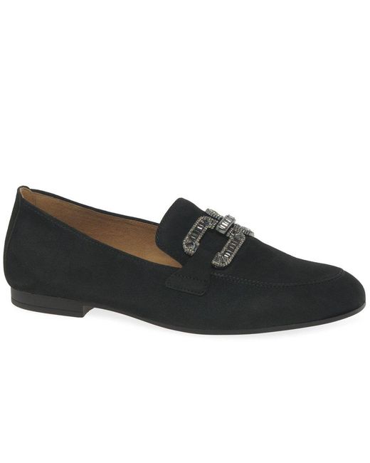 Gabor Black Jackie Loafers Size: 2.5