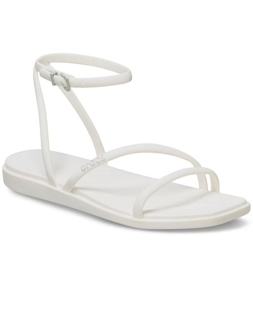 CROCSTM White Miami Ankle Strap Toe Loop Sandals