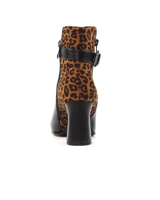 Lunar Black Shaw Ankle Boots
