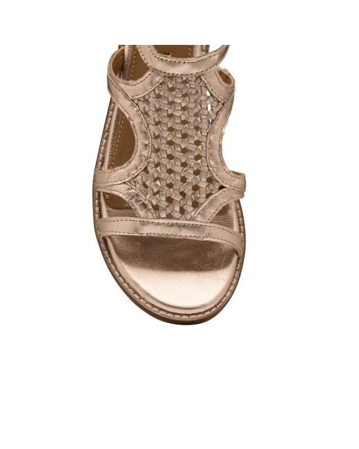 Ravel Metallic Cardwell Low Heeled Sandals