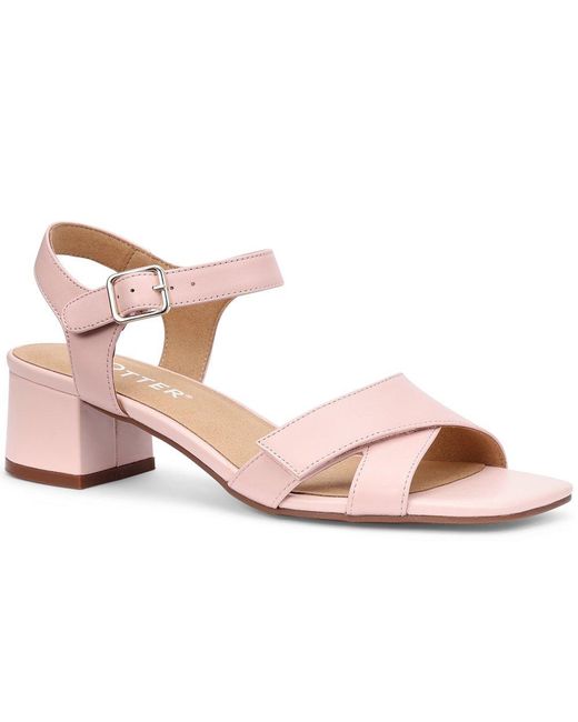 Hotter Pink Riviera Block Heel Sandals