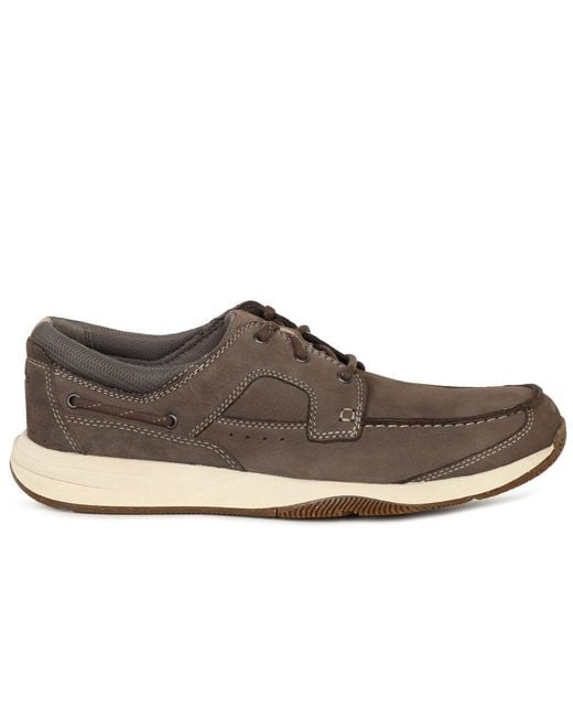 Clarks Brown Sailview Lace Shoes for men