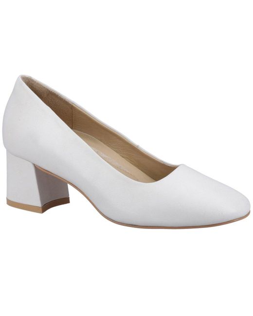 Hush Puppies White Alicia Court Shoes