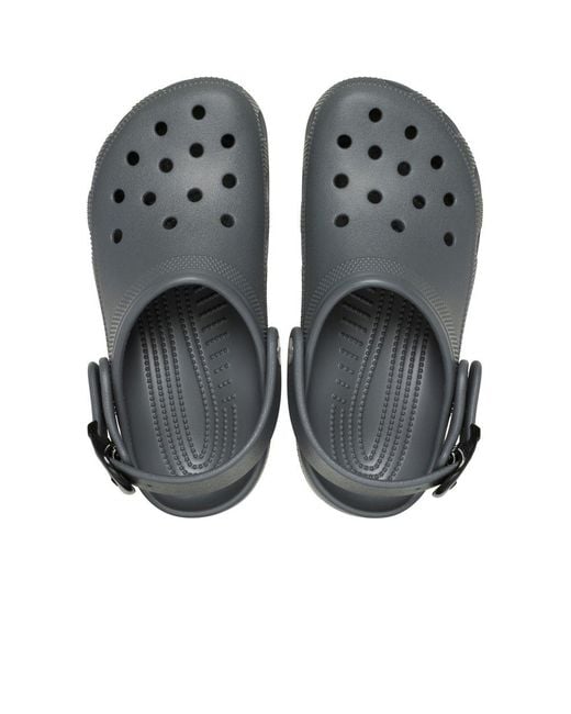 CROCSTM Gray Classic Buckle Clogs