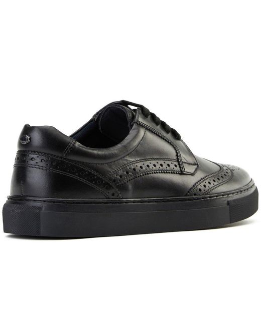 Base London Black Clapton Brogue Trainers for men