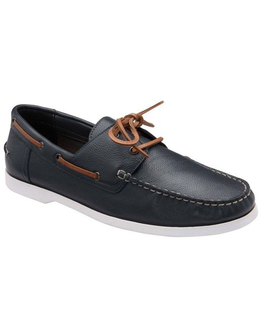 Frank Wright Blue Reaney Boat Shoes for men