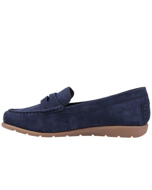 Hush Puppies Blue Shelby Suede Loafers