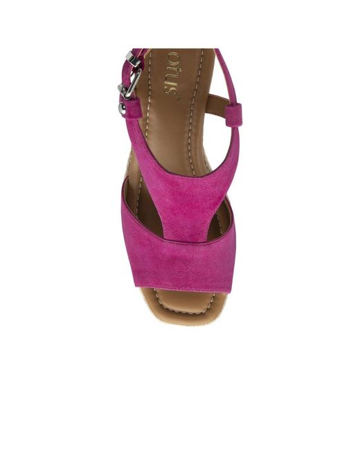 Lotus Purple Madalene Wedge Sandals