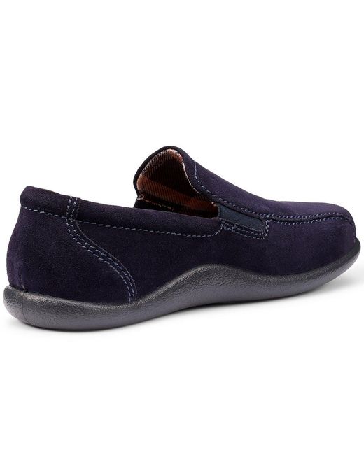 Hotter Blue Relax Warm Lined Slippers for men