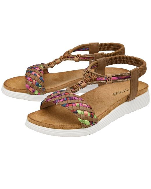 Lotus Metallic Russo Sandals