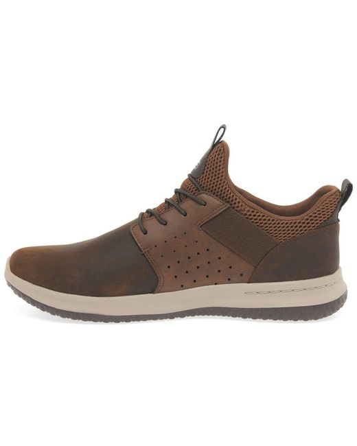 skechers brown leather shoes