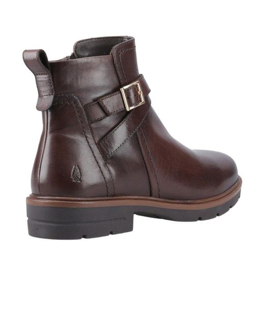Hush Puppies Brown Tove Buckle Ankle Boots