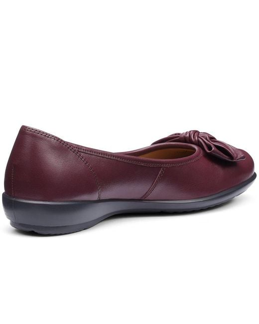 Hotter Purple Jewel Wide Ballet Pumps
