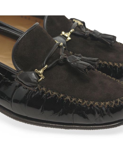 Charles Clinkard Black Raise Tassel Moccasins