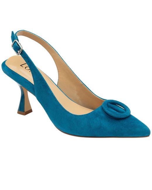Lotus Blue Delfina Slingback Court Shoes