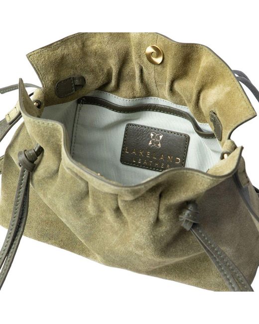 Lakeland Leather Green Santon Crossbody Bag