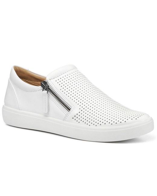 Hotter White Daisy Casual Slip On Shoes