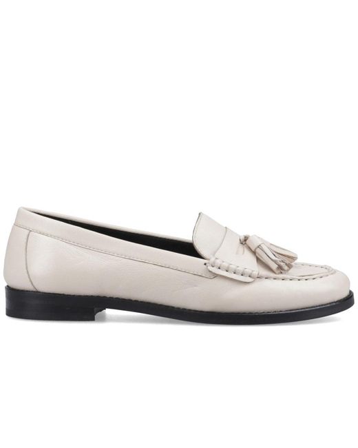 Hush Puppies White Connie Tassel Loafers