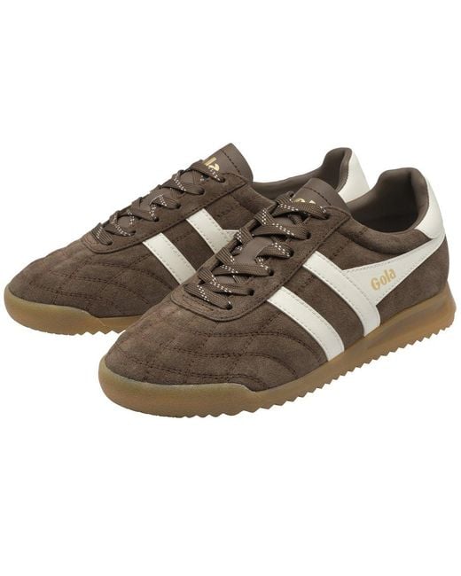 Gola Brown Stadium Suede Trainers