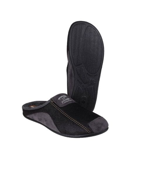 Cotswold Black Westwell Slippers for men