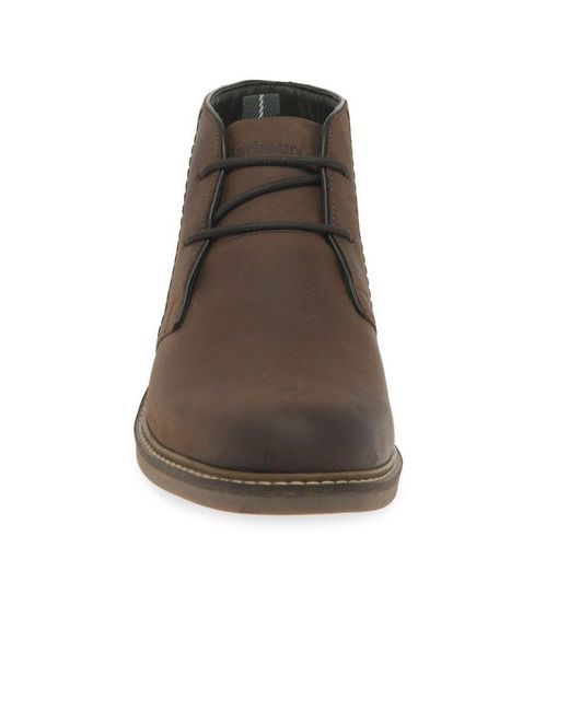 Barbour Brown Readhead Leather Chukka Boots for men