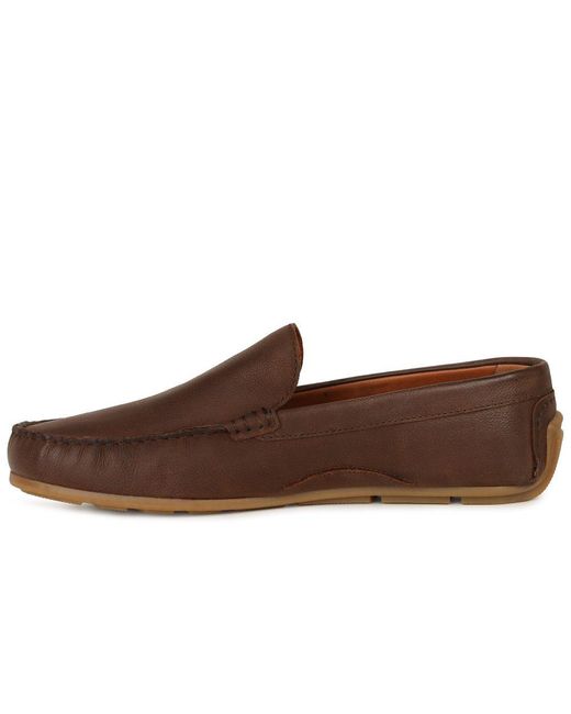 Base London Brown Moss Loafers for men