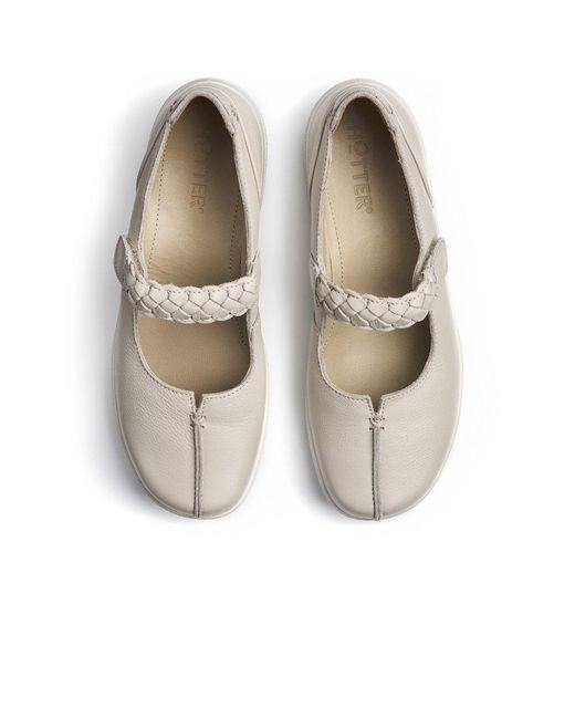 Hotter White Shake Ii Wide Fit Mary Jane Shoes