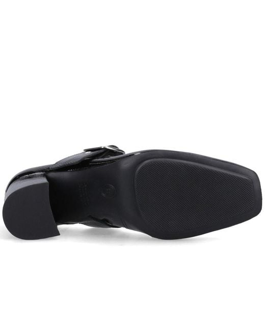 Hush Puppies Black Celcilia Buckle Court Shoes