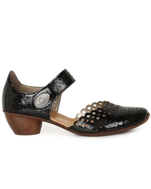 Rieker Metallic Pia Open Court Shoes
