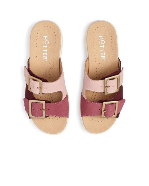 Hotter Pink Sunny Wide Fit Sandals