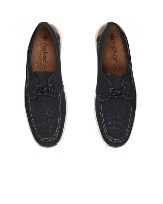Rieker Blue Anchor Boat Shoes for men