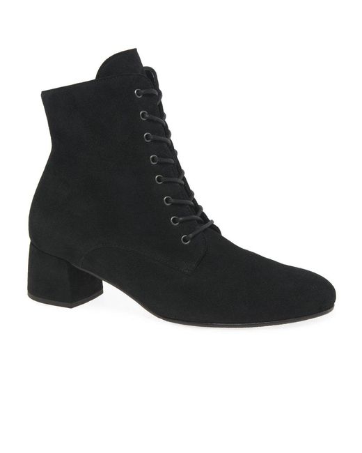 Gabor Black Aspen Ankle Boots Suede