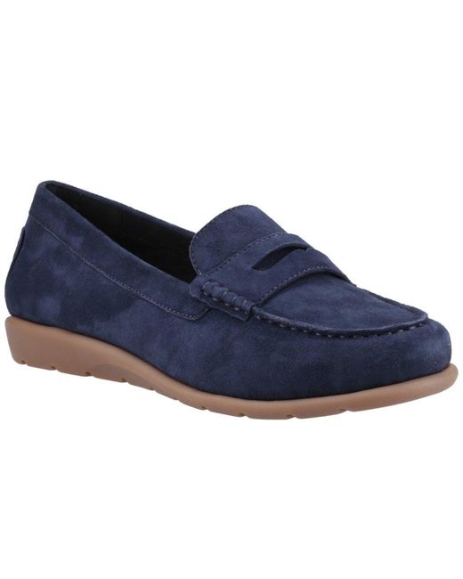 Hush Puppies Blue Shelby Suede Loafers