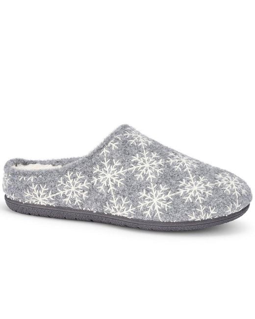Hotter White Season Mule Slippers