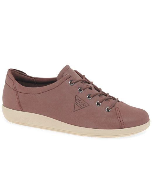 Ecco Brown Soft 2 Lace Trainers