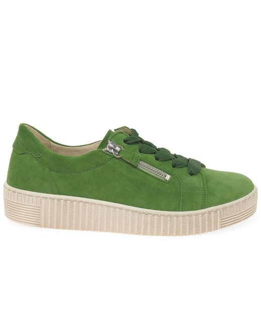 Gabor Leather Wisdom Casual Shoes in Green | Lyst Australia