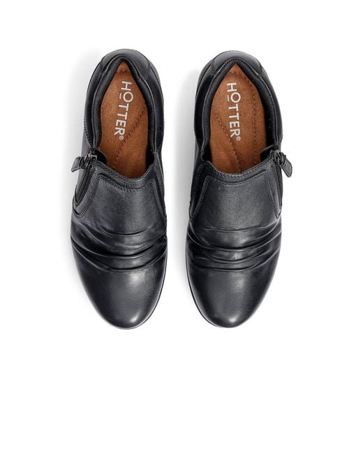 Hotter Black Sutton High Cut Court Shoes