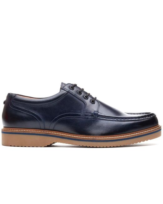 Base London Blue Langdon Apron Toe Shoes for men