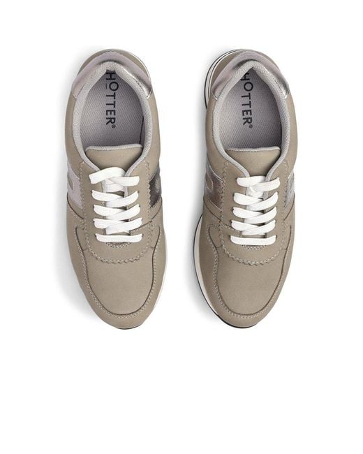 Hotter Gray Revival Wide Fit Trainers