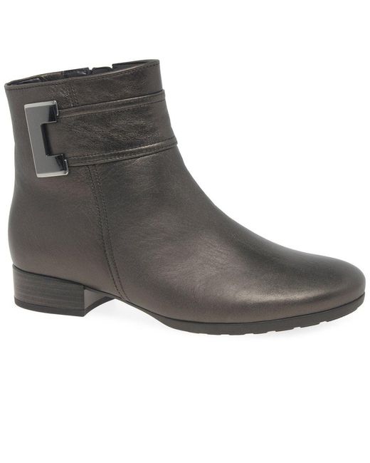 Gabor Gray Balm Ankle Boots