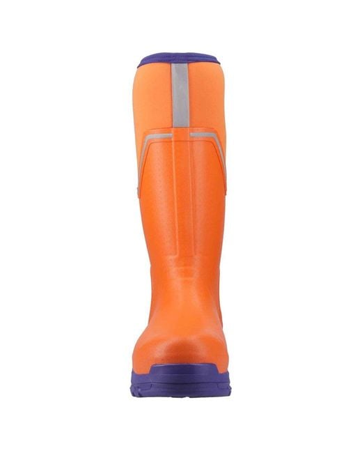 Muck Boot Orange Grit S5 Wellingtons for men
