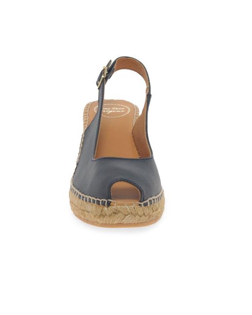Toni Pons Blue Croacia Wedge Heel Espadrille Sandals