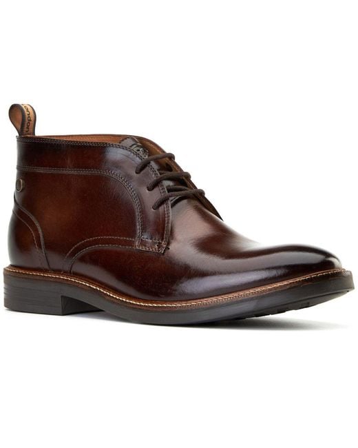 Base London Brown Lincoln Chukka Boots for men