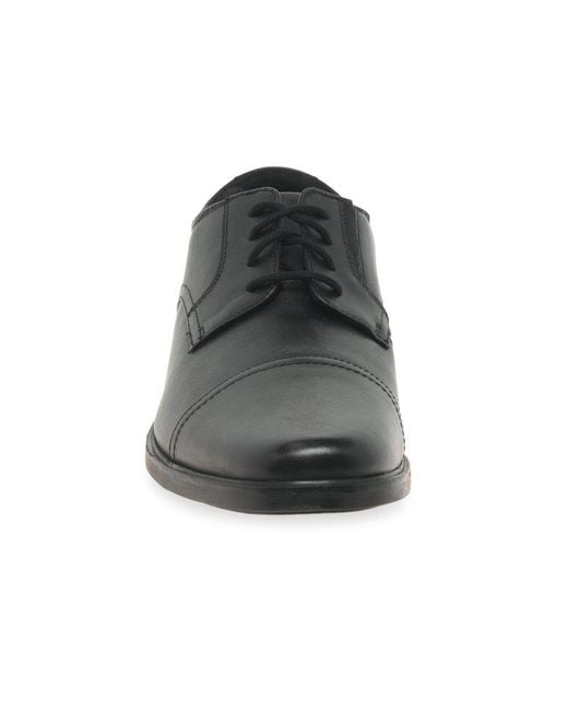 Clarks Black Howard Cap Formal Lace Up Shoes for men