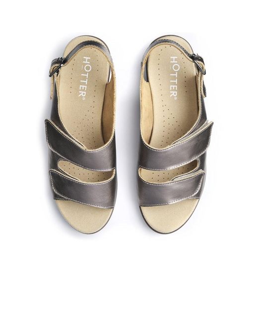 Hotter Gray Easy Ii Sandals