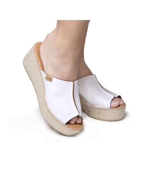 Toni Pons White Ivonne Wedge Heel Sandals