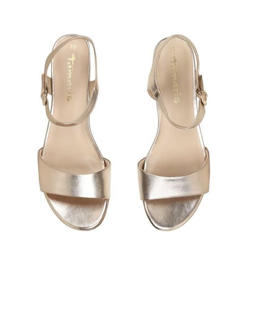 Tamaris Metallic Marigold Sandals