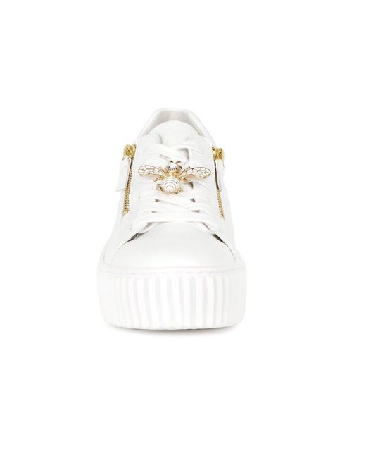 Gabor White Dotcom Trainers