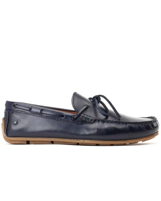 Base London Blue Brooks Loafers for men